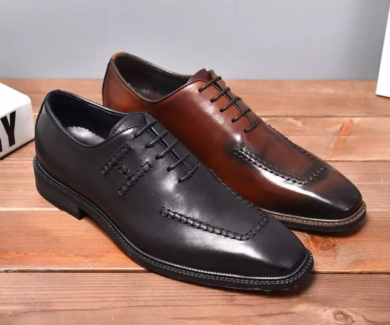 chaussure bateau hermes business affairs leather chaussures black